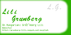 lili grunberg business card